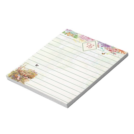 Spring Garden Notepad Notizblock (Rotiert)