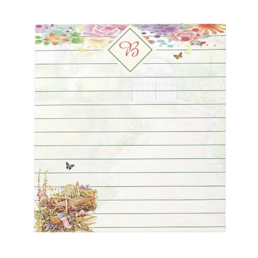 Spring Garden Notepad Notizblock (Vorderseite)
