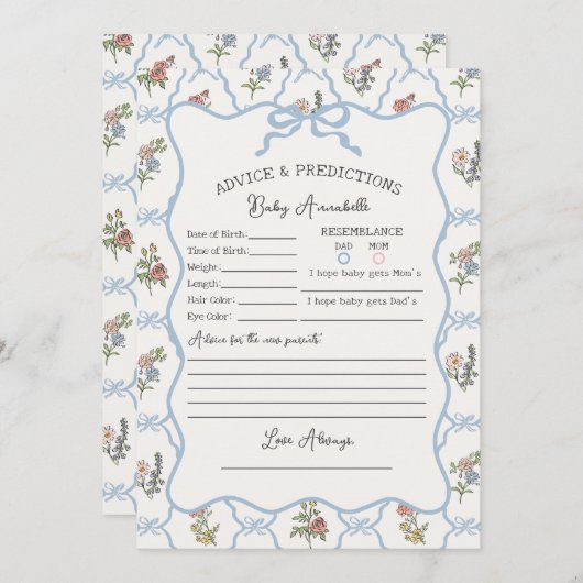 Spring Garden Party Blumendusche Beratung für Baby Einladung (Vorne/Hinten)