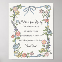 Spring Garden Party Blumendusche Beratung für Baby Poster
