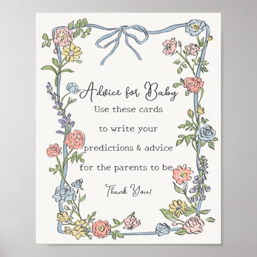 Spring Garden Party Blumendusche Beratung für Baby Poster (Vorne)