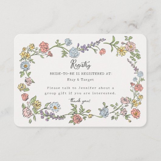 Spring Garden Party Blumenregistrierung Einladung (Vorderseite)