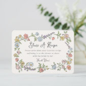 Spring Garden Party Blumenstrauß Mittag- und Abend Begleitkarte (Stehend Vorderseite)