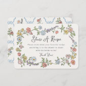 Spring Garden Party Blumenstrauß Mittag- und Abend Begleitkarte (Vorne/Hinten)