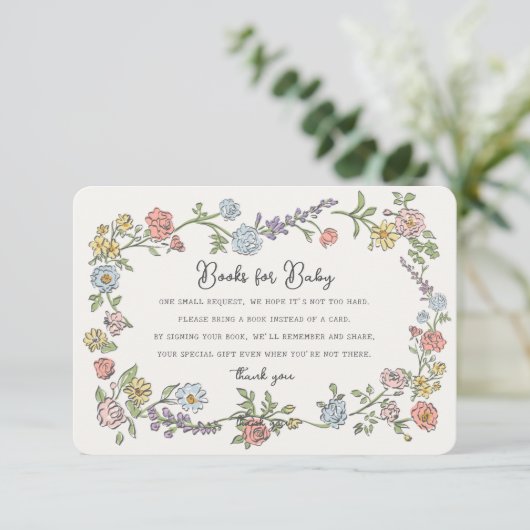 Spring Garden Party Books for Baby Shooting Insert (Stehend Vorderseite)