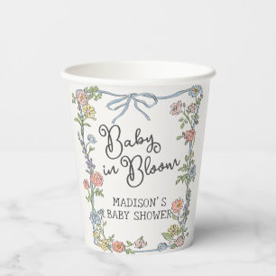 Spring Garden Party Pastel Floral Baby Dusche Pappbecher