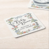 Spring Garden Party Pastel Floral Baby Dusche Rechteckiger Pappuntersetzer (angewinkelt)