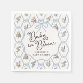 Spring Garden Party Pastel Floral Baby Dusche Serviette