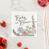 Spring Garden Party Pastel Floral Baby Dusche Serviette (Beispiel)