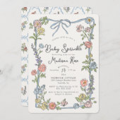 Spring Garden Party Pastel Floral Baby Sprinkle (Vorne/Hinten)