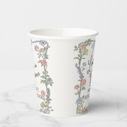 Spring Garden Party Pastell Brautparty Pappbecher (Links)