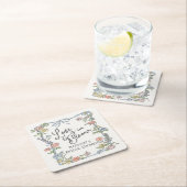 Spring Garden Party Pastell Brautparty Rechteckiger Pappuntersetzer (Vor Ort)