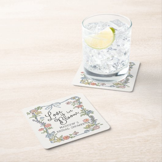 Spring Garden Party Pastell Brautparty Rechteckiger Pappuntersetzer (Vor Ort)