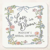 Spring Garden Party Pastell Brautparty Rechteckiger Pappuntersetzer (Vorderseite)