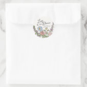 Spring Garden Party Pastell Brautparty Runder Aufkleber (Tasche)