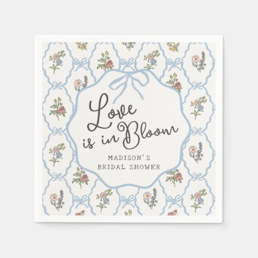 Spring Garden Party Pastell Brautparty Serviette (Vorderseite)