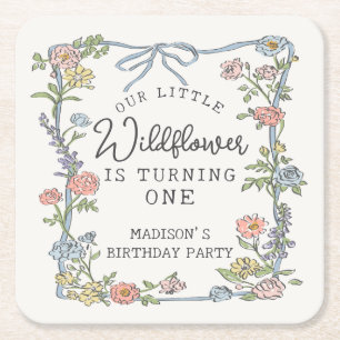 Spring Garden Party Pastell Floral Geburtstagspart Rechteckiger Pappuntersetzer