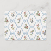 Spring Garden Party Windeln Raffel Baby Beilage Begleitkarte (Rückseite)