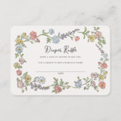 Spring Garden Party Windeln Raffel Baby Beilage Begleitkarte (Vorderseite)