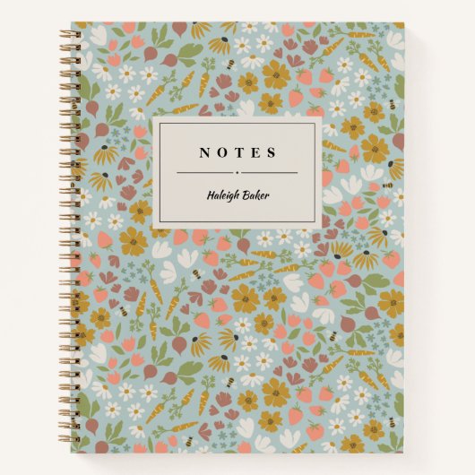 Spring Garden Personalisiert Notebook Notizblock (Vorderseite)