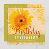 Spring Garden Sunshine Geburtstagsparty Einladung (Vorne/Hinten)