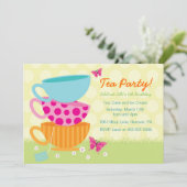 Spring Garden Tee Party Einladungen (Stehend Vorderseite)