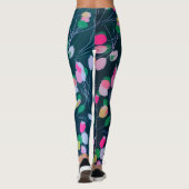 Spring Garden Tulip Blume Wasserfarben Leggings (Rückseite)