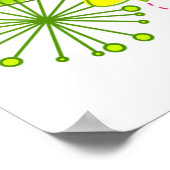 Spring Garden Typography Flowers Butterflies Poster (Ecke)