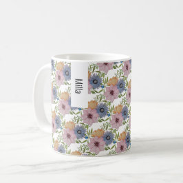 Spring Garden Watercolor Blau Kaffeetasse