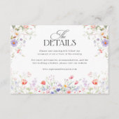 Spring Garden Watercolor Floral Pastel Wedding Begleitkarte (Vorderseite)