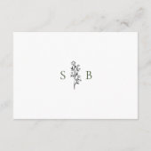 Spring Garden Watercolor Floral Pastel Wedding Begleitkarte (Rückseite)