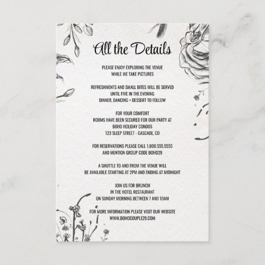 Spring Garden Wedding Begleitkarte (Vorderseite)