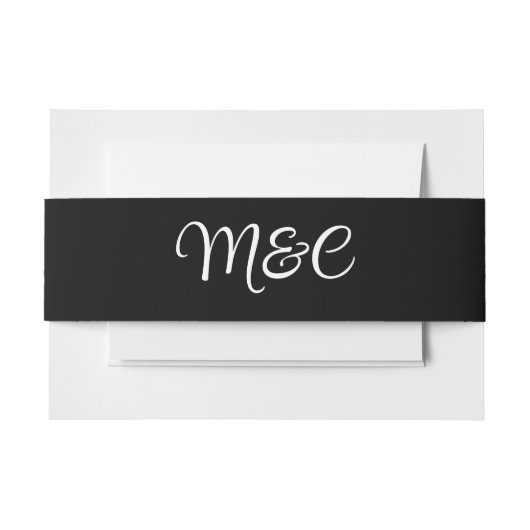 Spring Garden Wedding Black Einladungsbanderole (Vorderseite Beispiel)