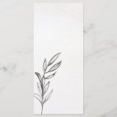 Spring Garden Wedding Menükarte (Rückseite)