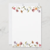 Spring Garden Wildblume Babydusche Einladung (Rückseite)