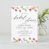 Spring Garden Wildblume Bridal Dusche Einladung (Stehend Vorderseite)