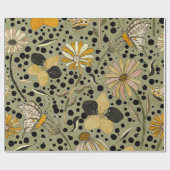 Spring Garden with Flowers and Butterflies Geschenkpapier (Flach)