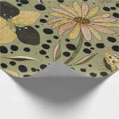 Spring Garden with Flowers and Butterflies Geschenkpapier (Ecke)