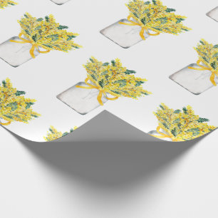Spring Garden Yellow Flowers Glas Jar Wasserfarbe Geschenkpapier