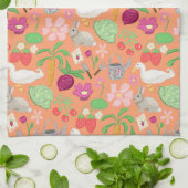 Spring Gardening Theme Kitchen Towel Geschirrtuch (Gefaltet)