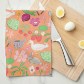 Spring Gardening Theme Kitchen Towel Geschirrtuch (Viertel Falte)