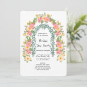 Spring Gate Garden Bridal Shower Celebration Einladung (Stehend Vorderseite)
