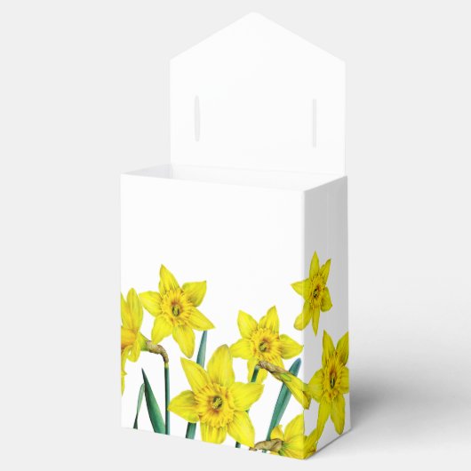 Spring Gelbe Daffodien Kunst Dankeschön Geschenk Geschenkschachtel (Geöffnet)