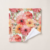 Spring Gerbera Daisy Daisies Blume Handtuch Set (Waschlappen)
