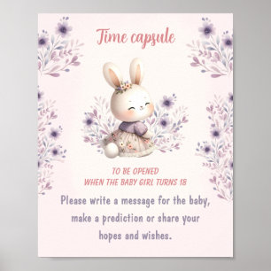 Spring Girl Baby Dusche Time Kapsel Zeichenspiel Poster