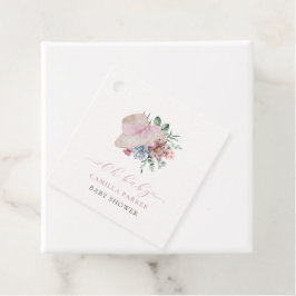 Spring Girl Garden Hat Baby Dusche Begrüßungszeich Geschenkanhänger