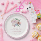 Spring Girl Garden Hat Baby Dusche Begrüßungszeich Pappteller (Party)