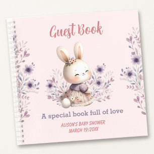 Spring Girl Pink Lila Baby Showbook Notizblock