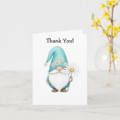 Spring Gnome Folded Card Karte (Gelbe Blume)