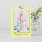Spring Gnome Zuhause Happy Oaster Card Karte (Stehend Vorderseite)